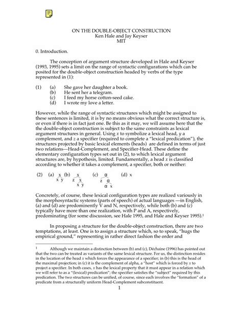 郭楊|On the Double Object Construction*